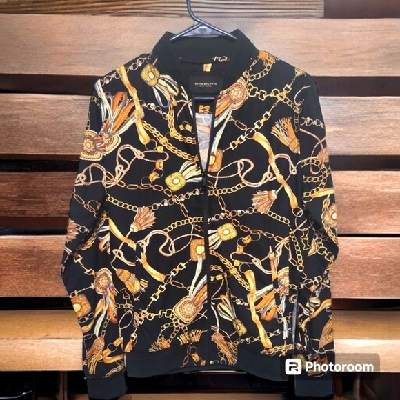 Denim & Flower Other - Men's Denim&Flower Luxury Pattern Bomber Jacket - Elaborate Design Size Small